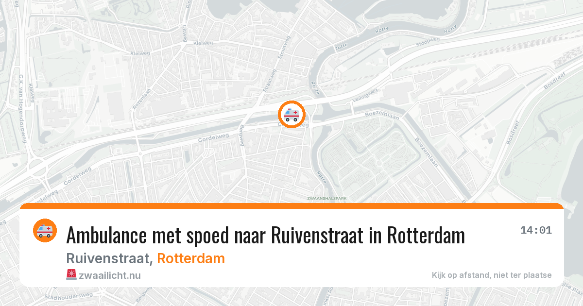 Ambulance met spoed naar Ruivenstraat in Rotterdam — 11 mei 2026