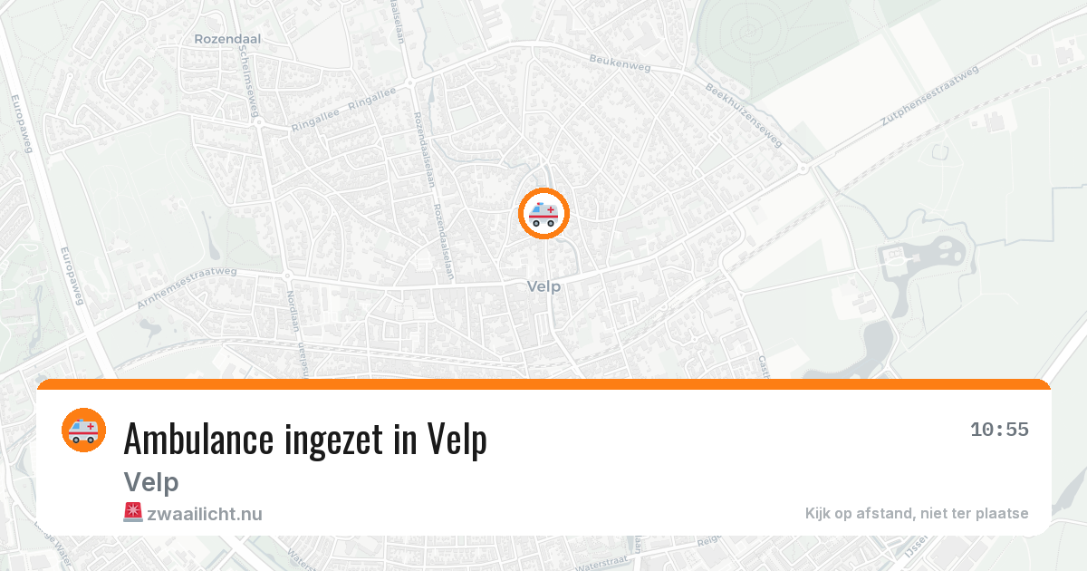 Ambulance ingezet in Velp — 9 jul 2026