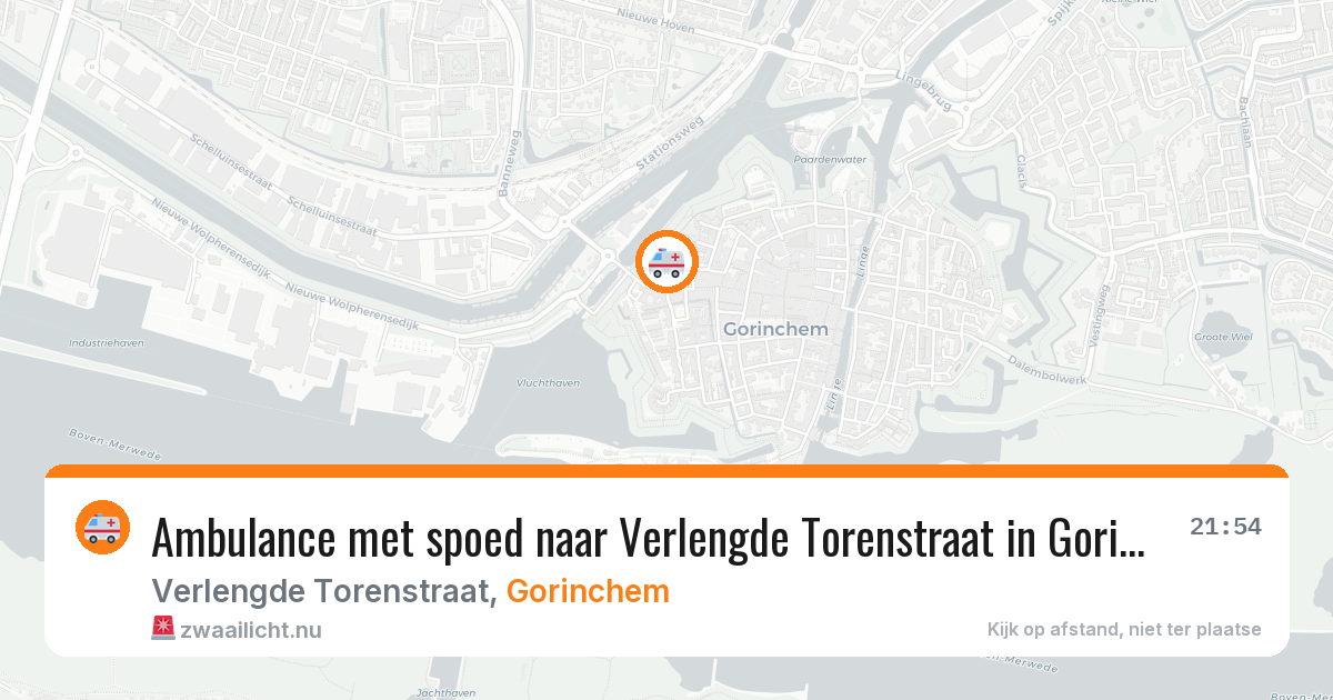 Ambulance met spoed naar Verlengde Torenstraat in Gorinchem — 1 jun 2026
