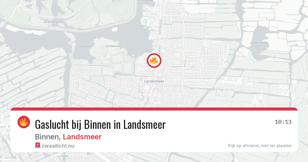 Gaslucht bij Binnen in Landsmeer — 15 jul 2026