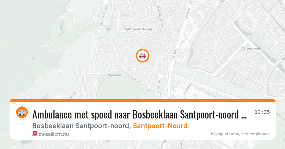 Ambulance met spoed naar Bosbeeklaan Santpoort-noord in Santpoort-Noord — 11 feb 2026