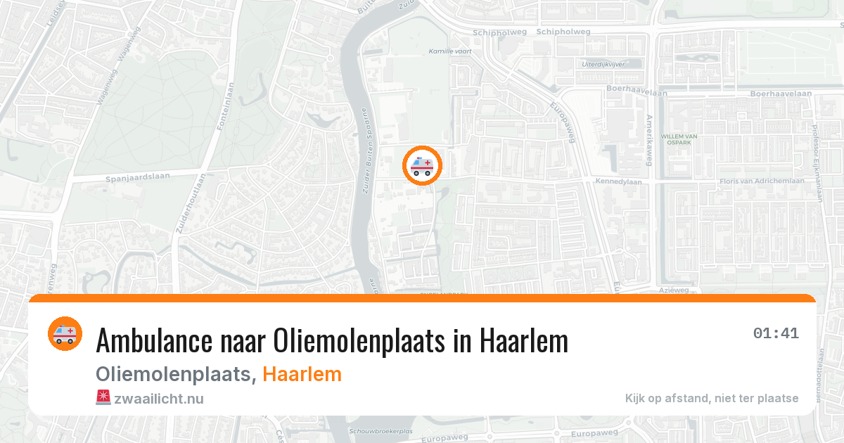 Ambulance naar Oliemolenplaats in Haarlem — 18 jul 2026