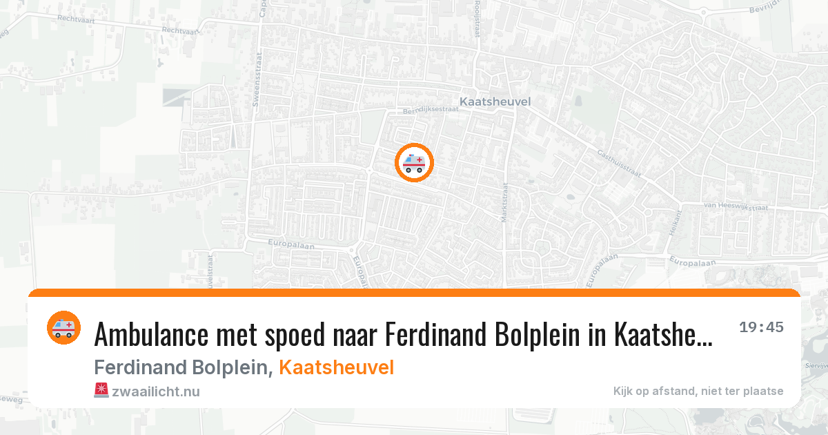 Ambulance met spoed naar Ferdinand Bolplein in Kaatsheuvel — 17 mei 2026