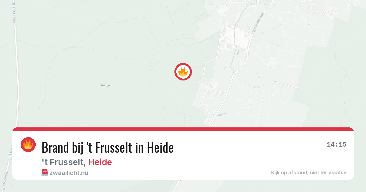 Brand bij 't Frusselt in Heide — 26 mei 2026