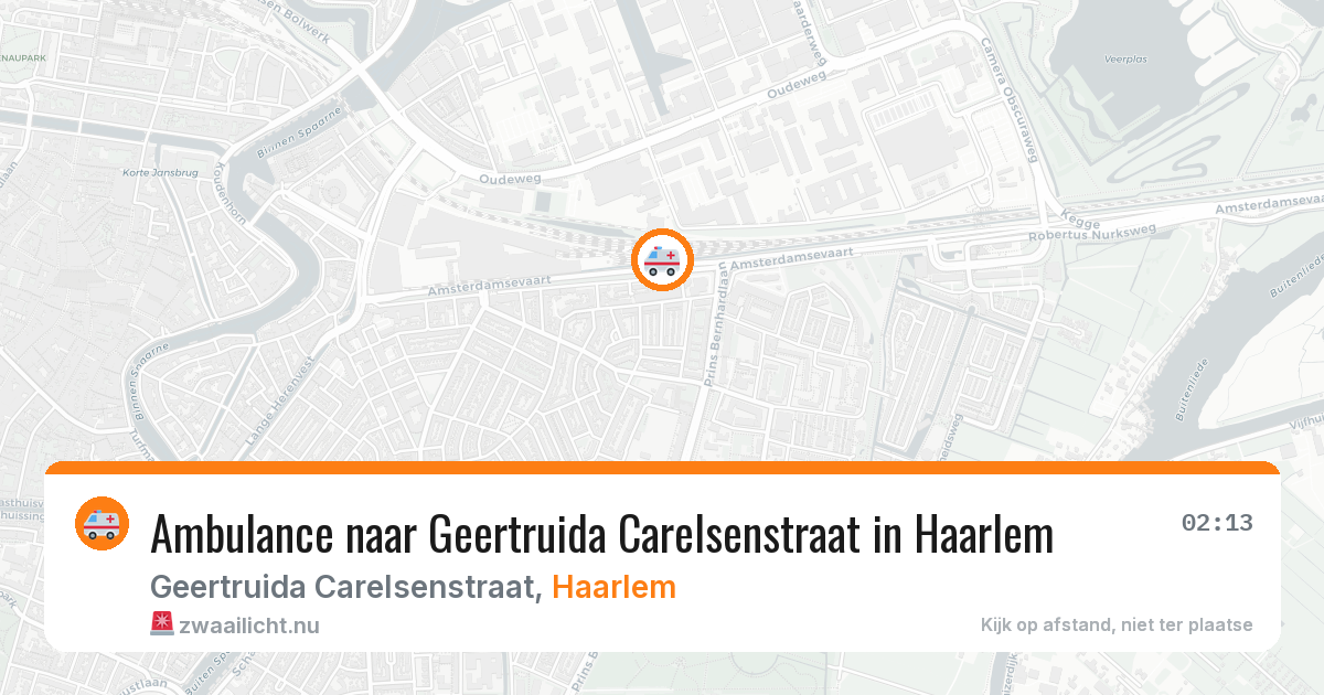 Ambulance naar Geertruida Carelsenstraat in Haarlem — 15 jul 2026