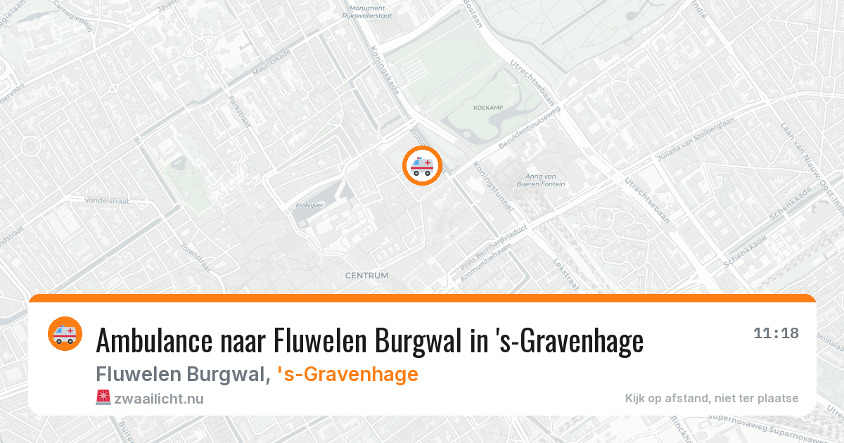 Ambulance naar Fluwelen Burgwal in 's-Gravenhage — 15 jul 2026