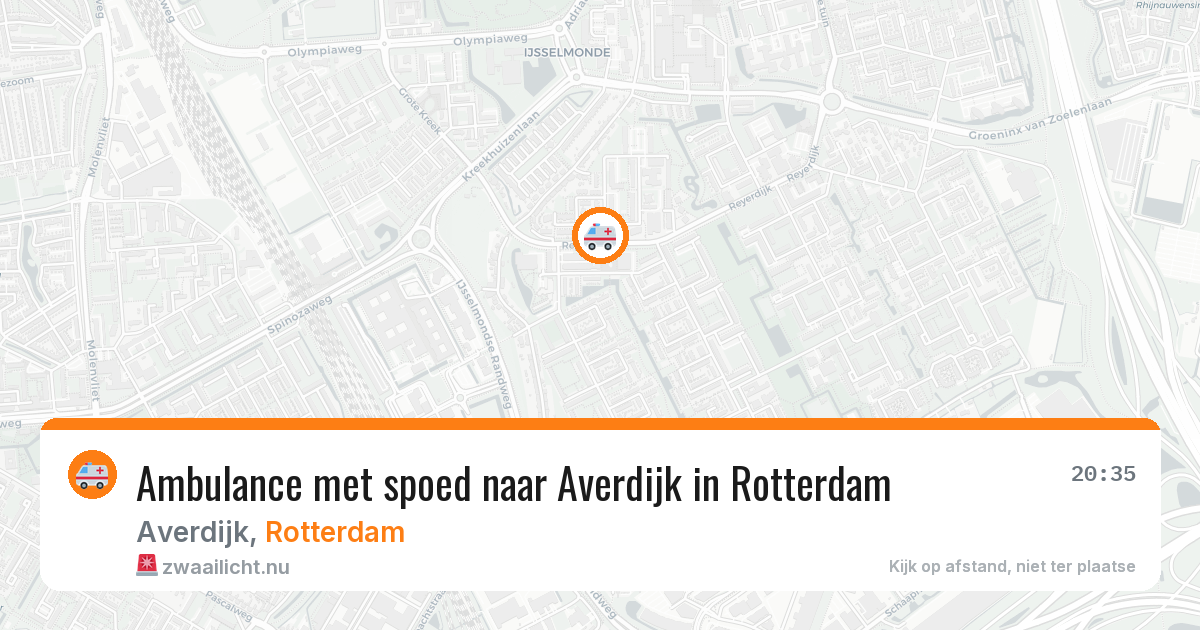 Ambulance met spoed naar Averdijk in Rotterdam — 26 jul 2026