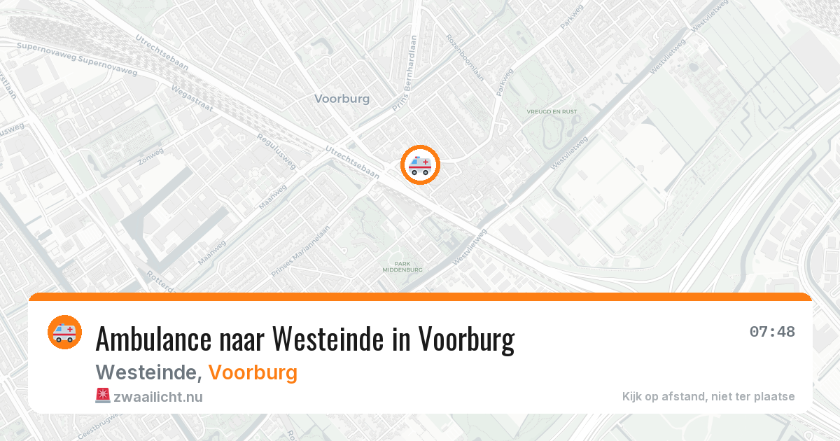 Ambulance naar Westeinde in Voorburg — 11 jul 2026