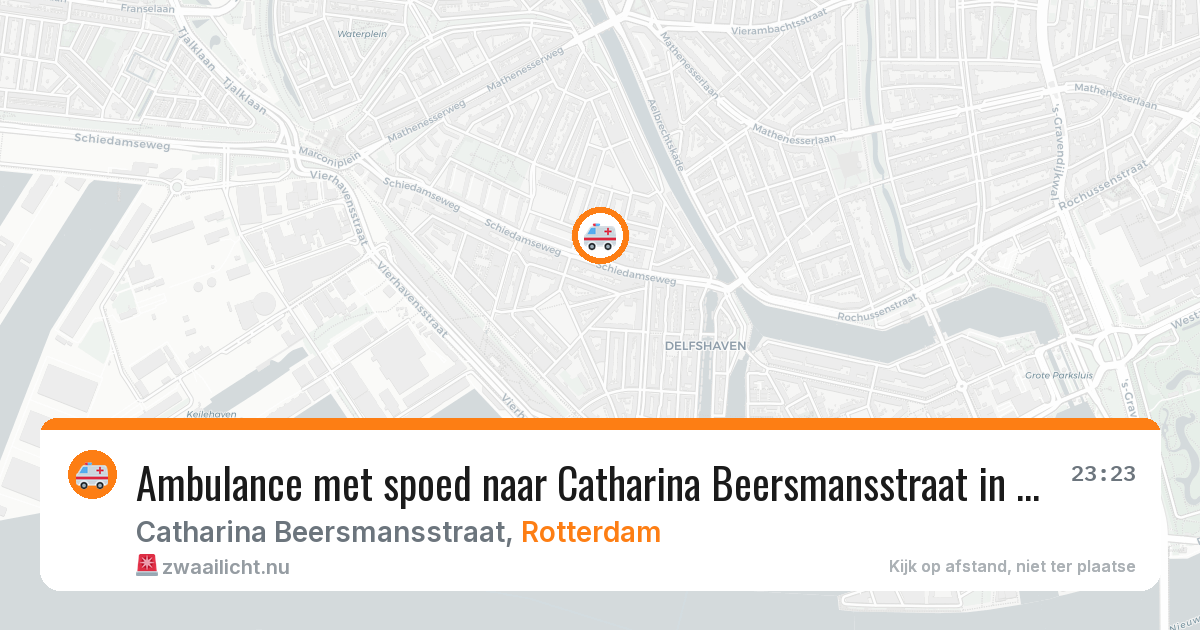 Ambulance met spoed naar Catharina Beersmansstraat in Rotterdam — 19 jul 2026