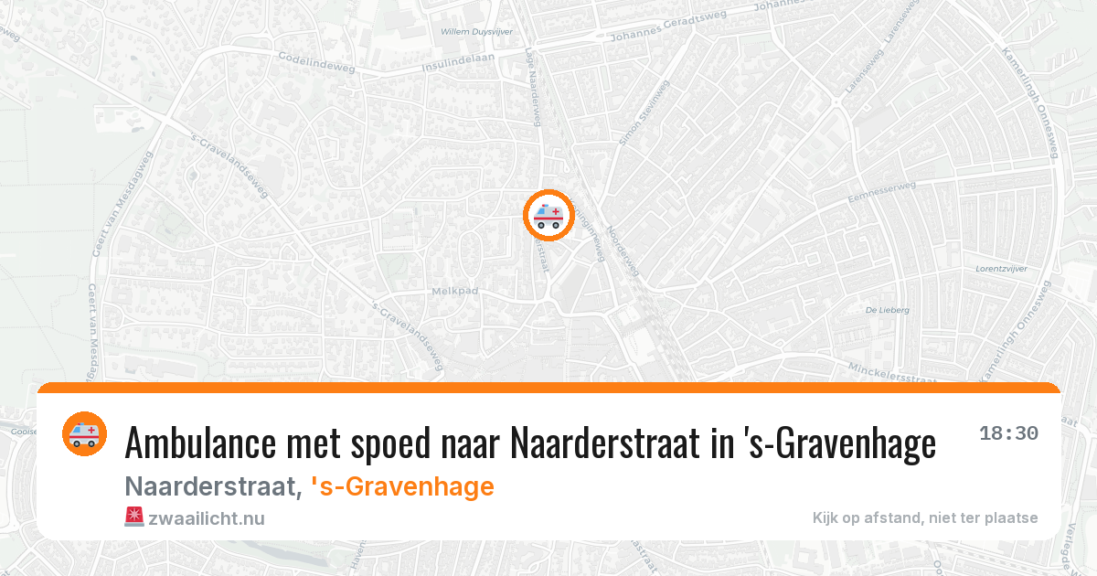 Ambulance met spoed naar Naarderstraat in 's-Gravenhage — 23 mrt 2026