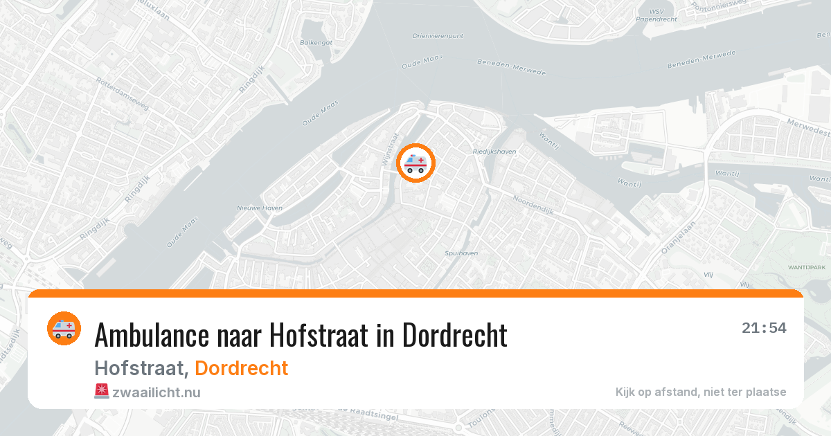 Ambulance naar Hofstraat in Dordrecht — 12 jul 2026