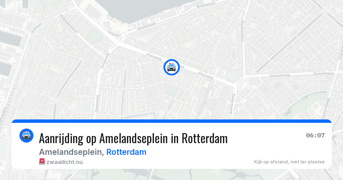 Aanrijding op Amelandseplein in Rotterdam — 25 mei 2026