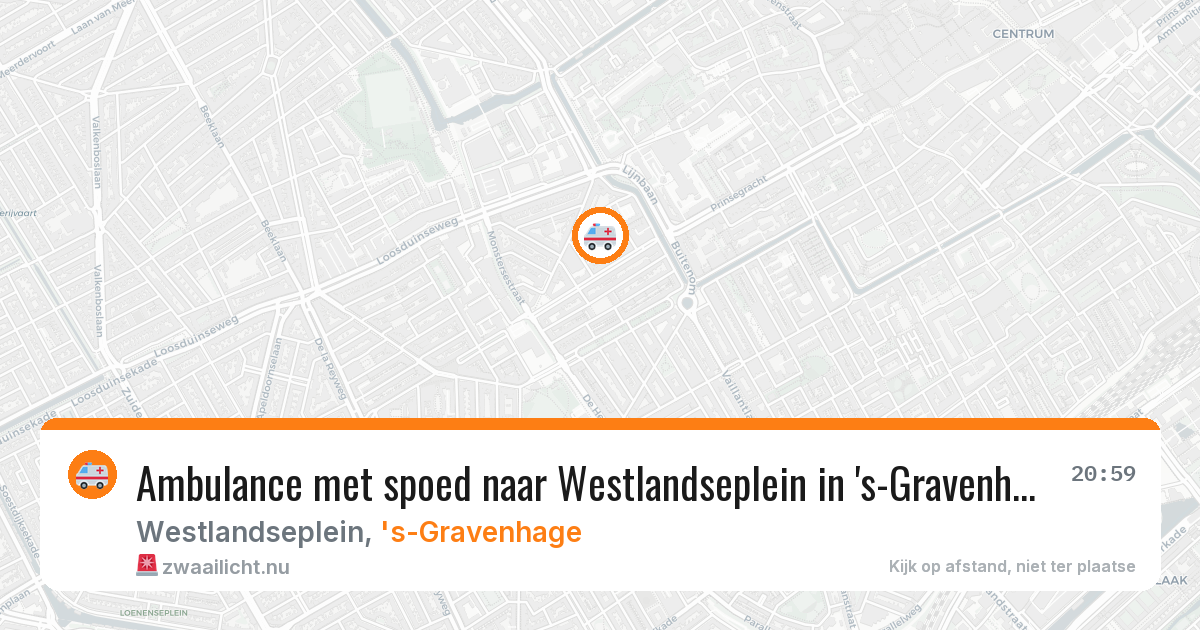 Ambulance met spoed naar Westlandseplein in 's-Gravenhage — 30 mrt 2026