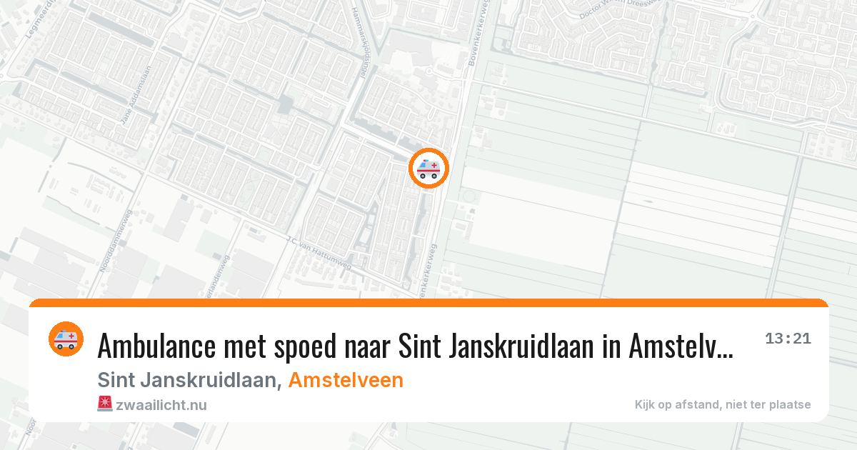 Ambulance met spoed naar Sint Janskruidlaan in Amstelveen — 24 jul 2026