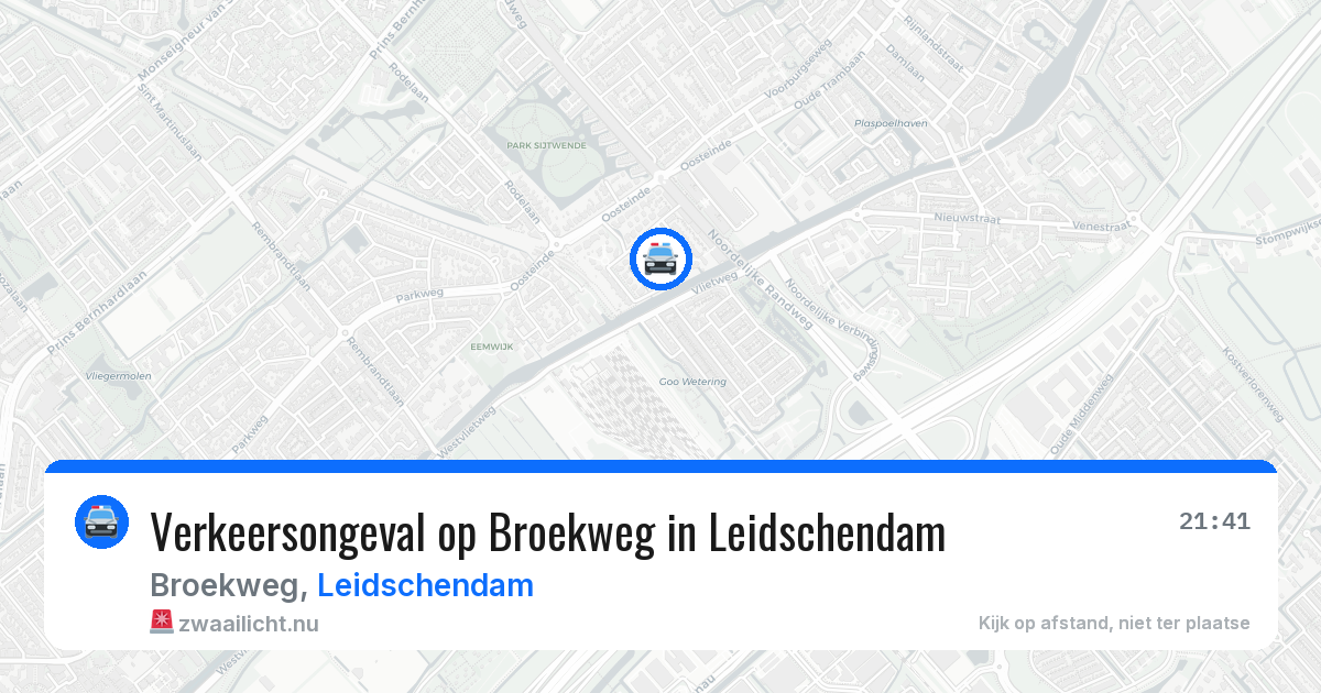 Verkeersongeval op Broekweg in Leidschendam — 13 apr 2026