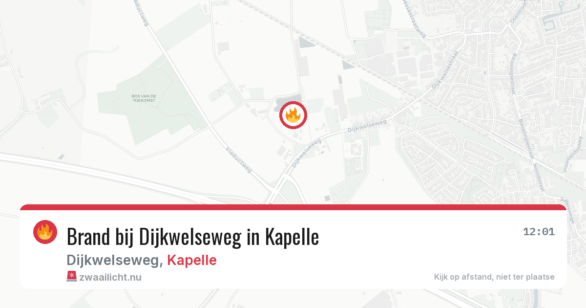 Brand bij Dijkwelseweg in Kapelle — 28 jan 2026