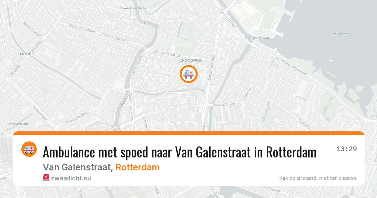 Ambulance met spoed naar Van Galenstraat in Rotterdam — 13 jul 2026