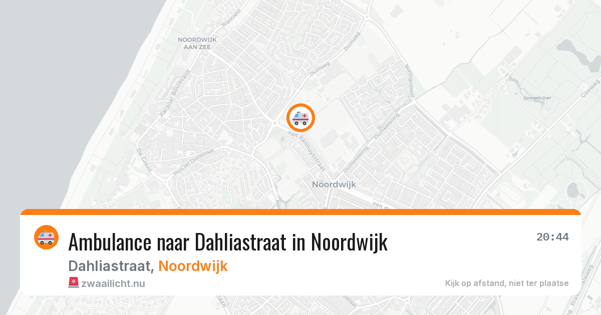 Ambulance naar Dahliastraat in Noordwijk — 25 jul 2026