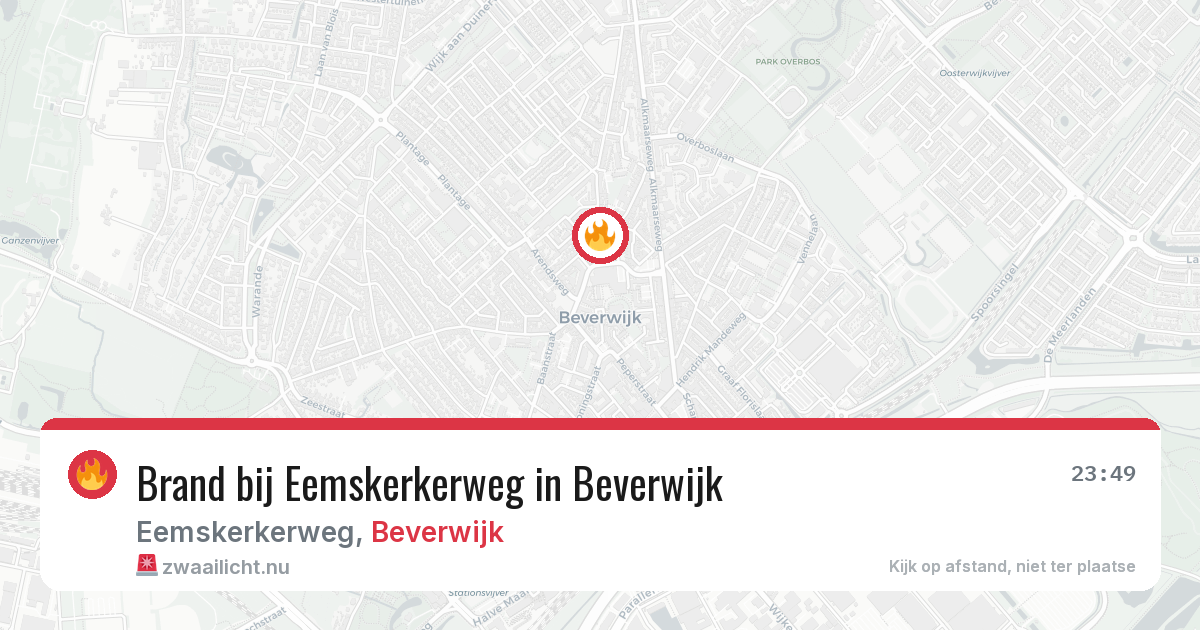 Brand bij Eemskerkerweg in Beverwijk — 5 jun 2026