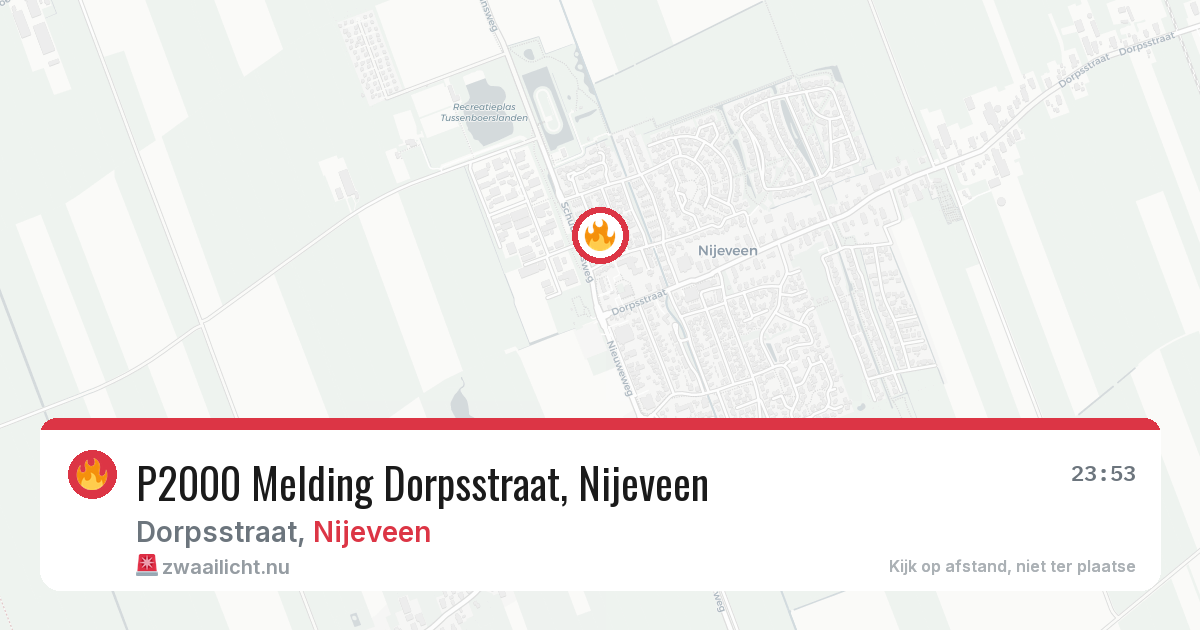 P2000 Melding Dorpsstraat, Nijeveen — 12 apr 2026