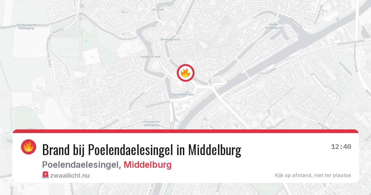 Brand bij Poelendaelesingel in Middelburg — 17 mrt 2026