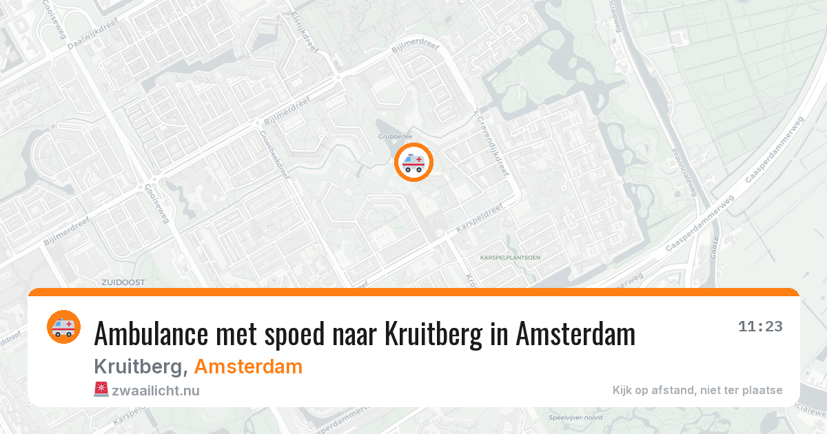 Ambulance met spoed naar Kruitberg in Amsterdam — 3 jun 2026