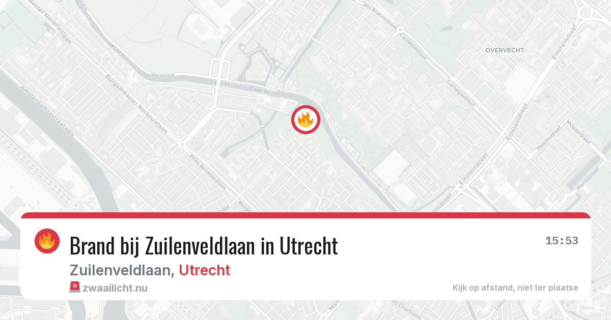 Brand bij Zuilenveldlaan in Utrecht — 20 jul 2026