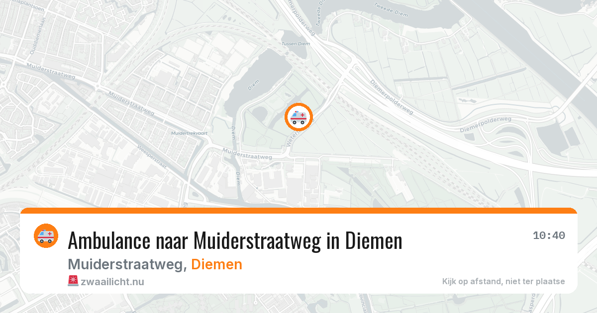 Ambulance naar Muiderstraatweg in Diemen — 22 jul 2026
