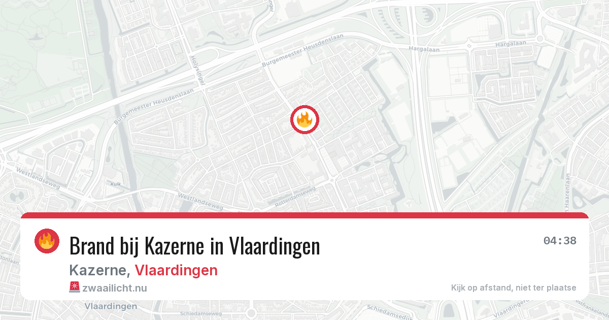 Brand bij Kazerne in Vlaardingen — 12 apr 2026