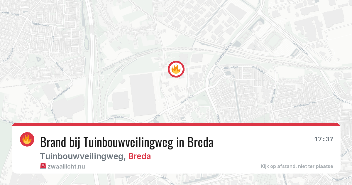 Brand bij Tuinbouwveilingweg in Breda — 22 mei 2026