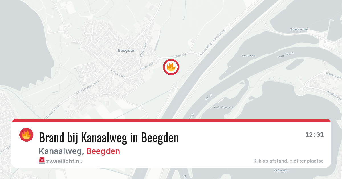 Brand bij Kanaalweg in Beegden — 15 jul 2026