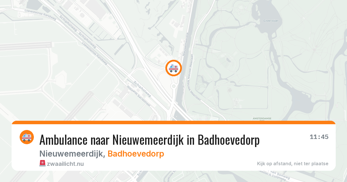 Ambulance naar Nieuwemeerdijk in Badhoevedorp — 6 jun 2026