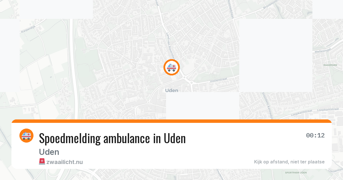Spoedmelding ambulance in Uden — 18 jan 2026