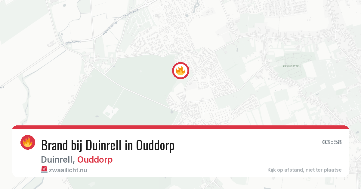 Brand bij Duinrell in Ouddorp — 24 mei 2026