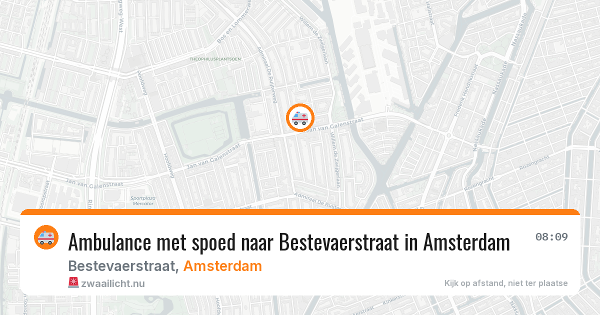 Ambulance met spoed naar Bestevaerstraat in Amsterdam — 14 jul 2026