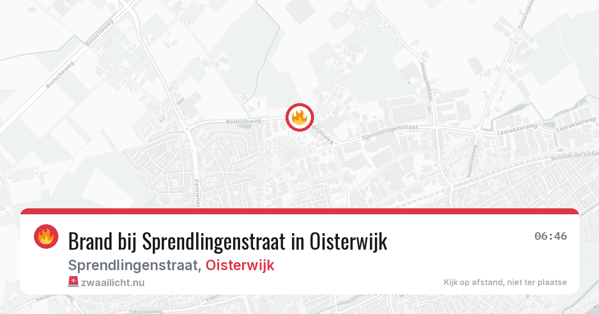 Brand bij Sprendlingenstraat in Oisterwijk — 2 apr 2026