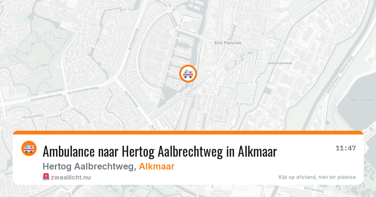 Ambulance naar Hertog Aalbrechtweg in Alkmaar — 23 jul 2026