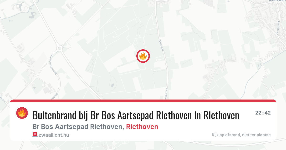 Buitenbrand bij Br Bos Aartsepad Riethoven in Riethoven — 26 mei 2026