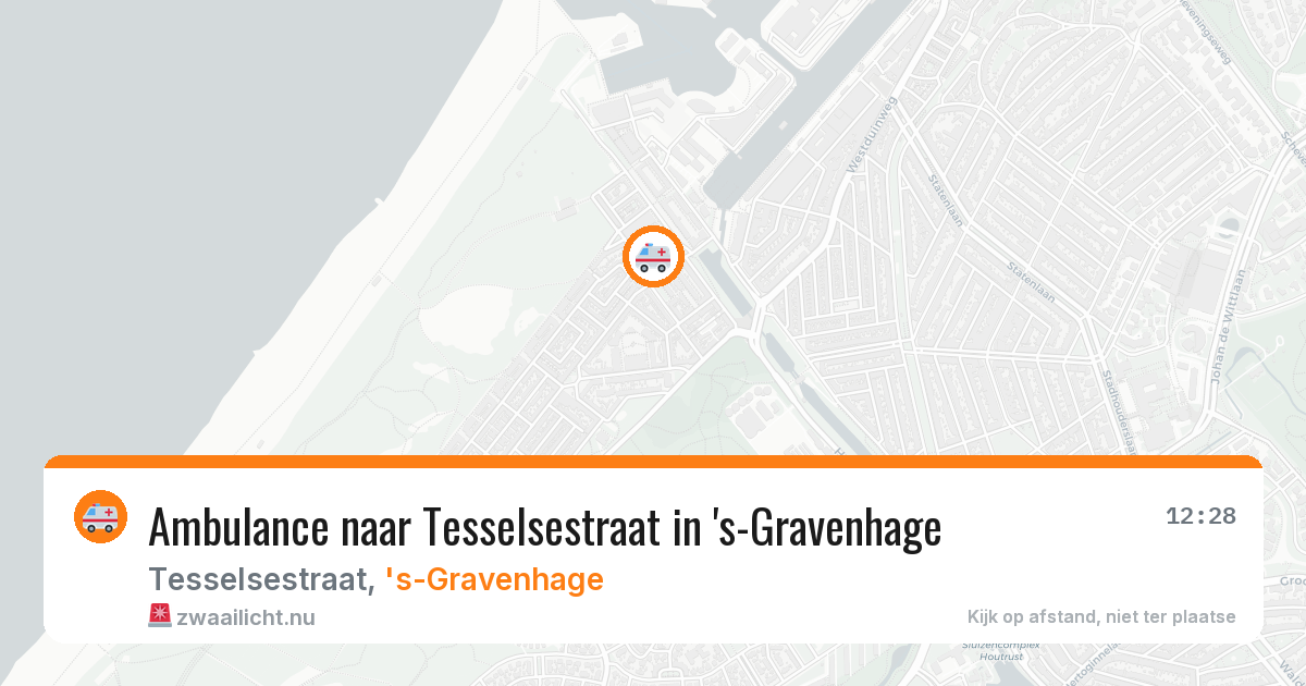 Ambulance naar Tesselsestraat in 's-Gravenhage — 23 mrt 2026