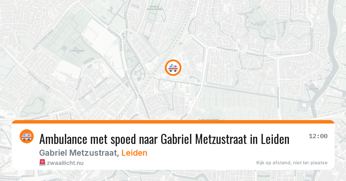 Ambulance met spoed naar Gabriel Metzustraat in Leiden — 26 feb 2026