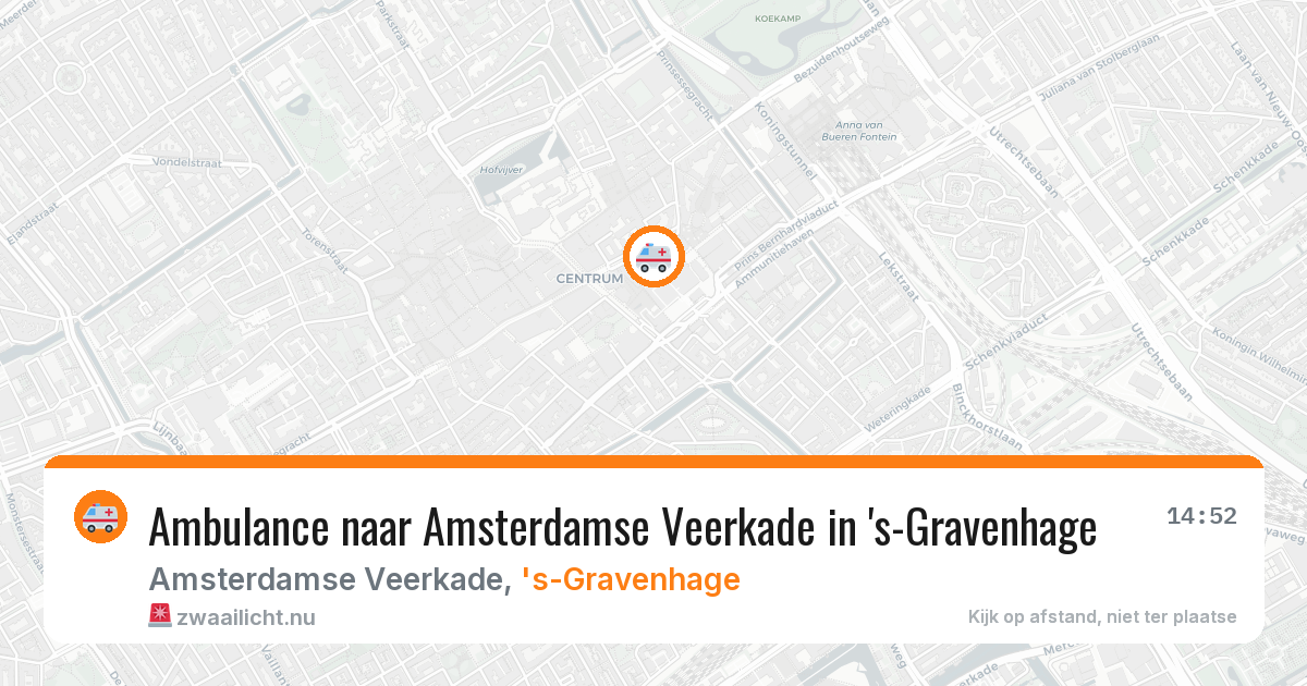 Ambulance naar Amsterdamse Veerkade in 's-Gravenhage — 12 jul 2026