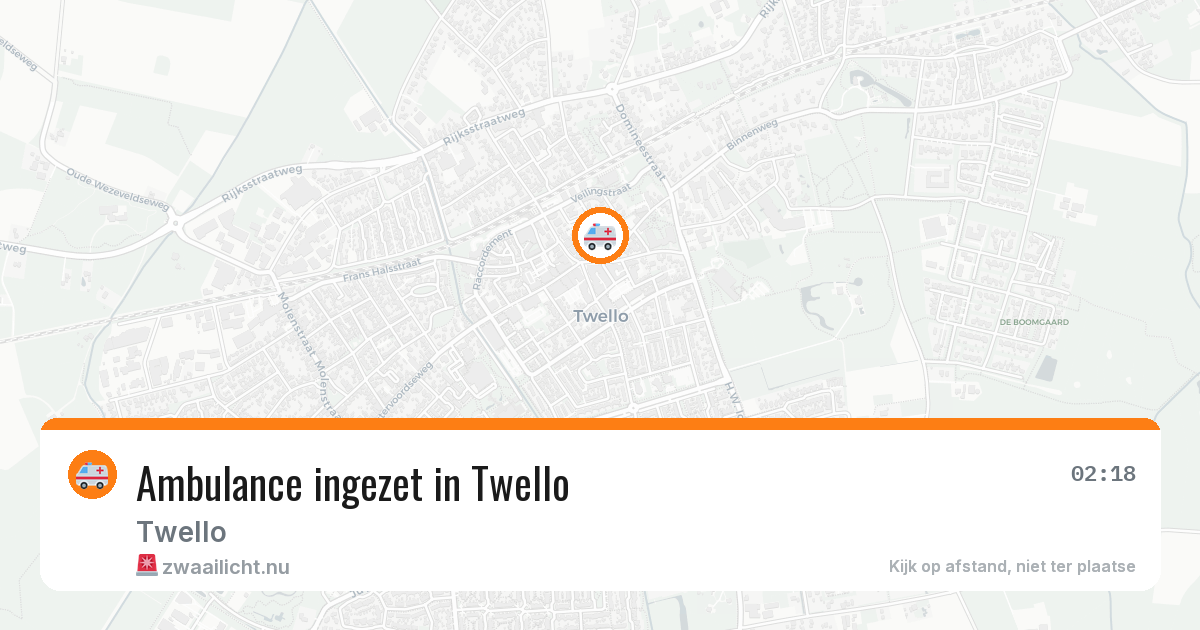 Ambulance ingezet in Twello — 18 jul 2026
