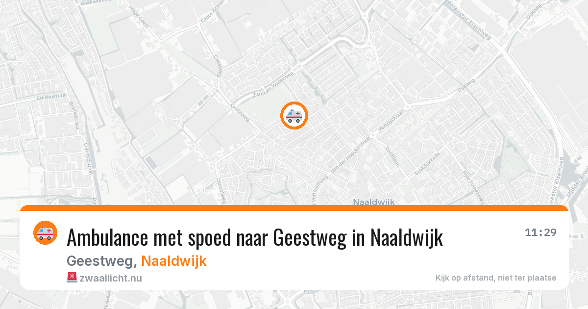 Ambulance met spoed naar Geestweg in Naaldwijk — 25 jul 2026