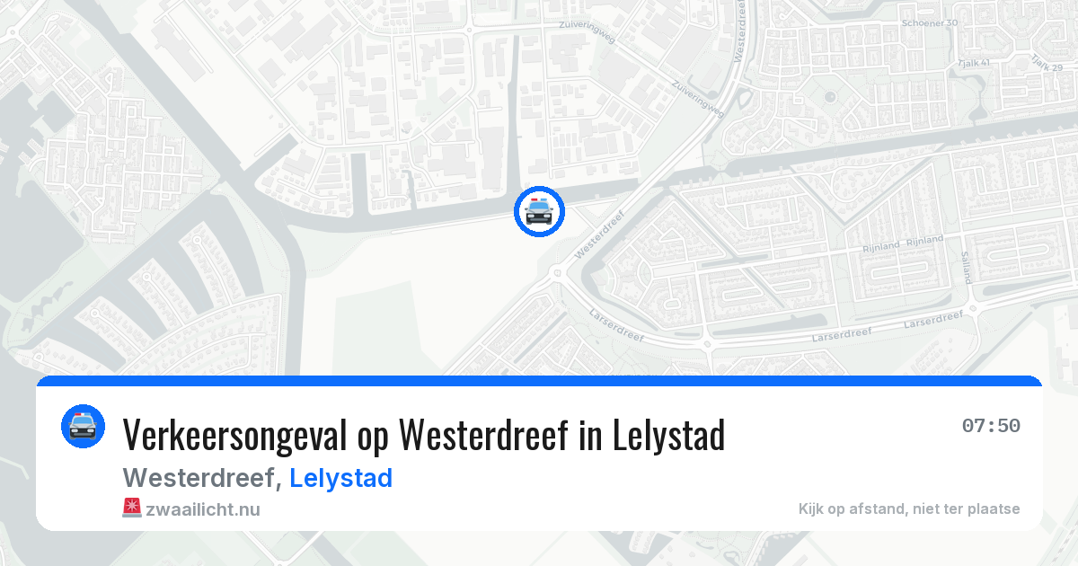 Verkeersongeval op Westerdreef in Lelystad — 20 jul 2026