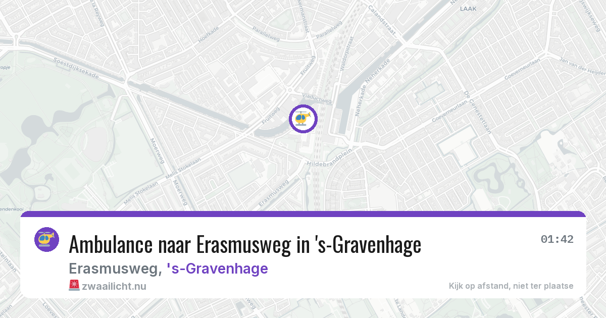 Ambulance naar Erasmusweg in 's-Gravenhage — 5 jun 2026