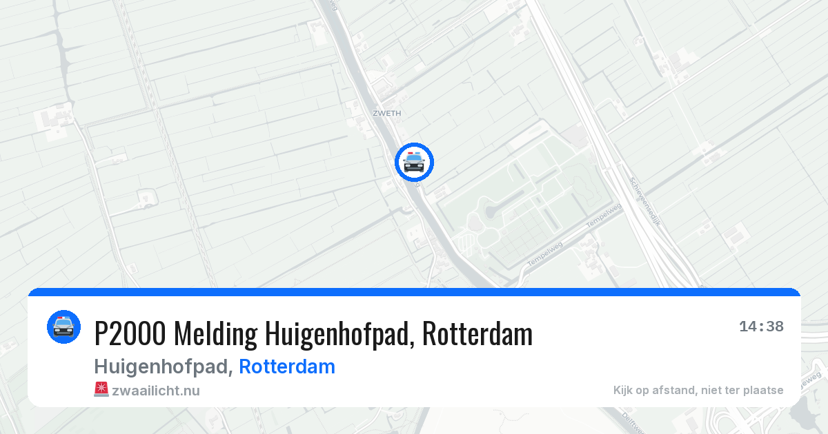 P2000 Melding Huigenhofpad, Rotterdam — 19 jul 2026