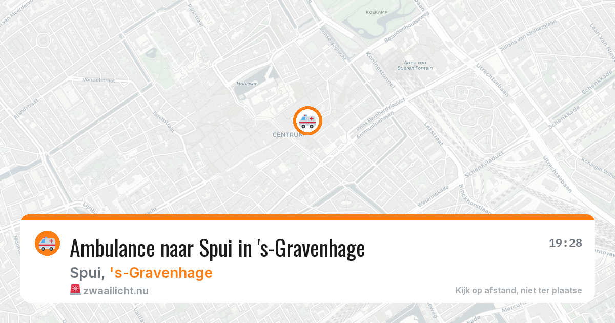 Ambulance naar Spui in 's-Gravenhage — 16 feb 2026