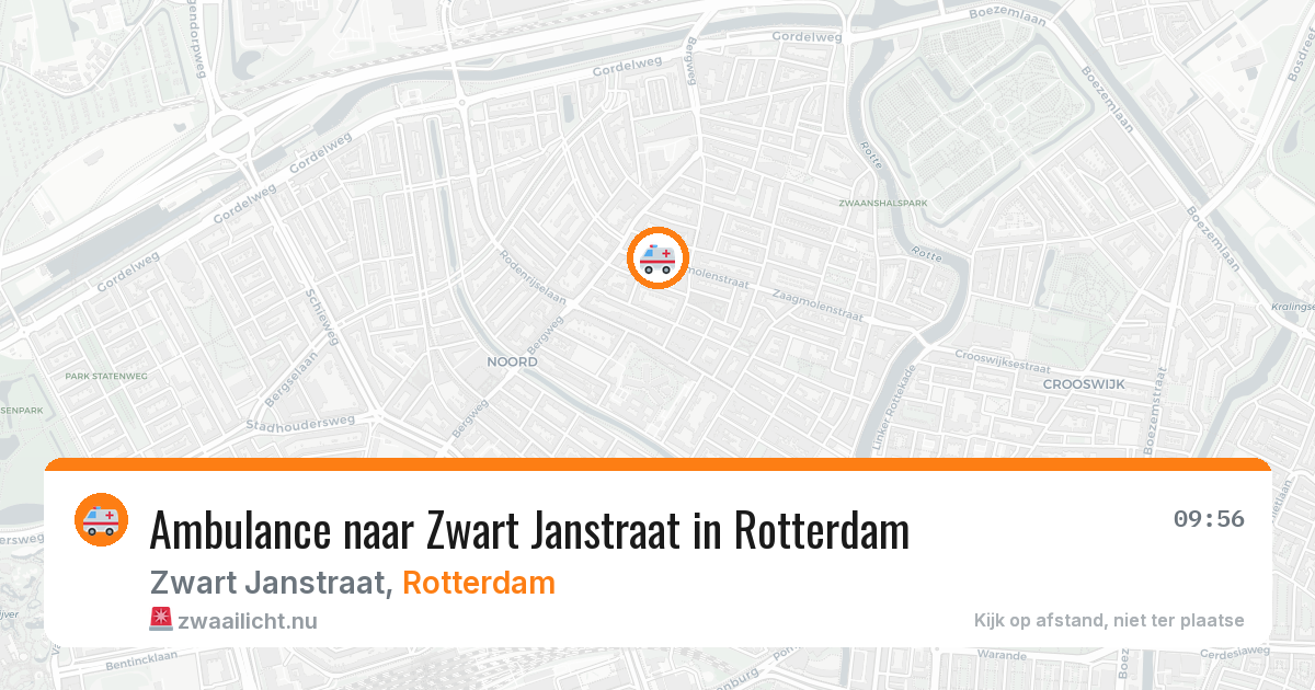 Ambulance naar Zwart Janstraat in Rotterdam — 9 jun 2026