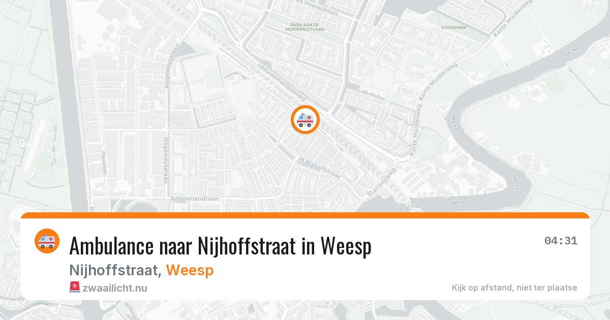 Ambulance naar Nijhoffstraat in Weesp — 9 jun 2026