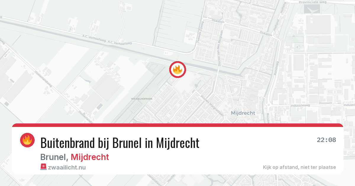 Buitenbrand bij Brunel in Mijdrecht — 24 jul 2026